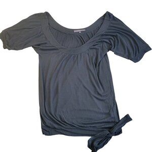 Bread And Butter Black Short Sleeve Top with tie at Waist Size M